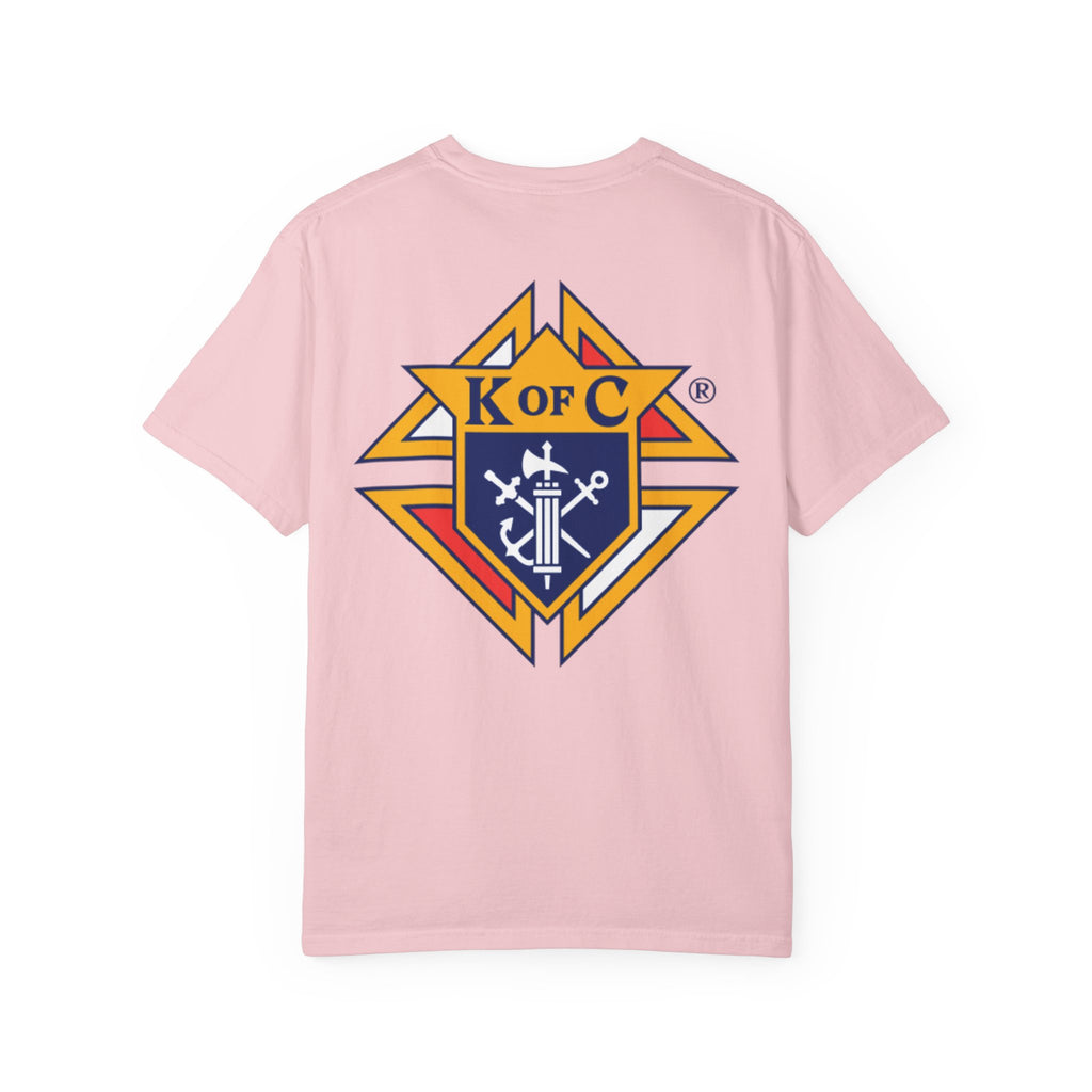 (Comfort Colors) Knights of Columbus Full Color Logo Front and Back