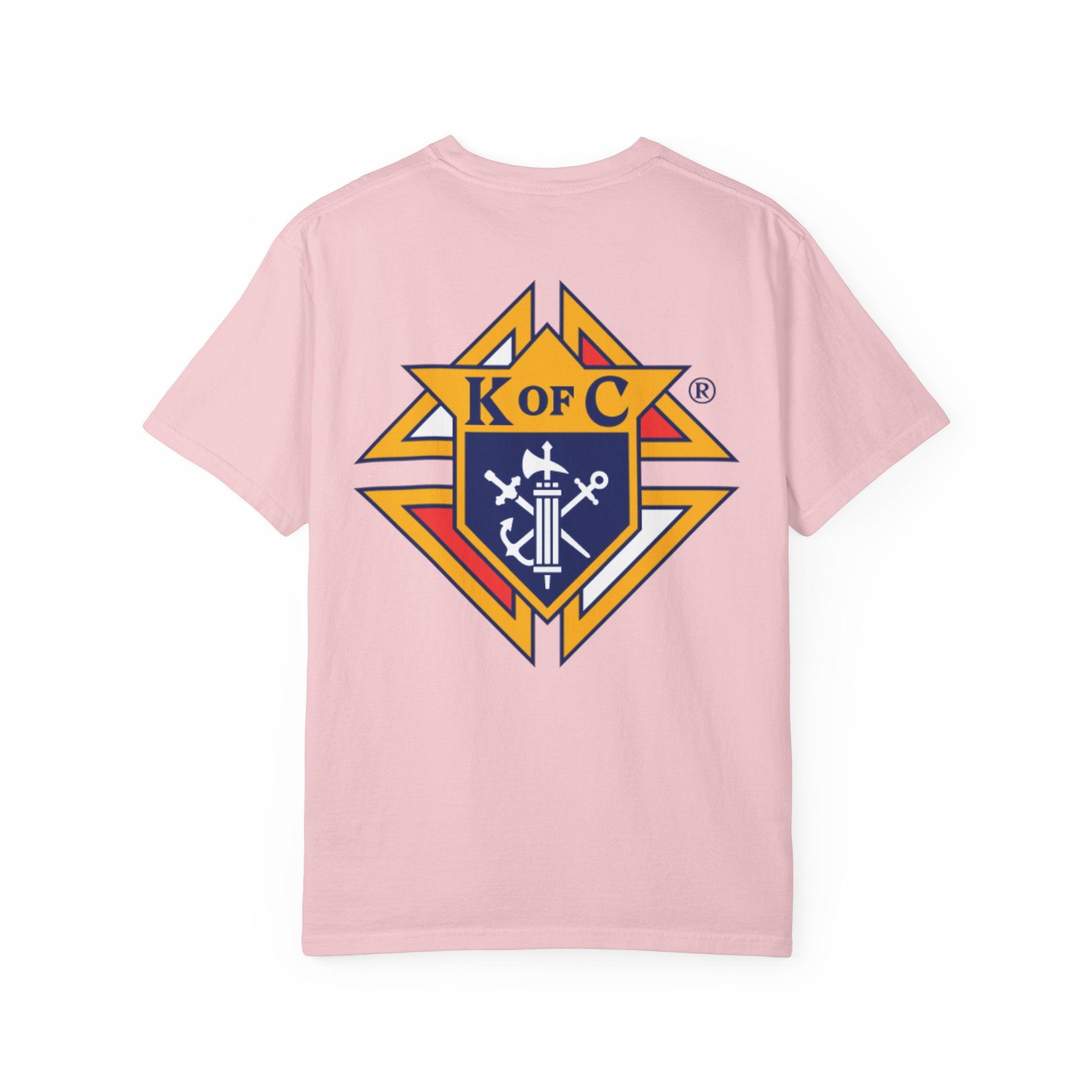(Comfort Colors) Knights of Columbus Full Color Logo Front and Back