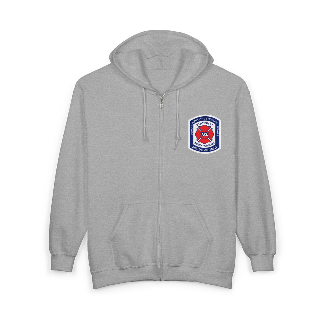 PPFD  Patch -MD Flag - Engine 11 Back  - Zip Front Hoodie