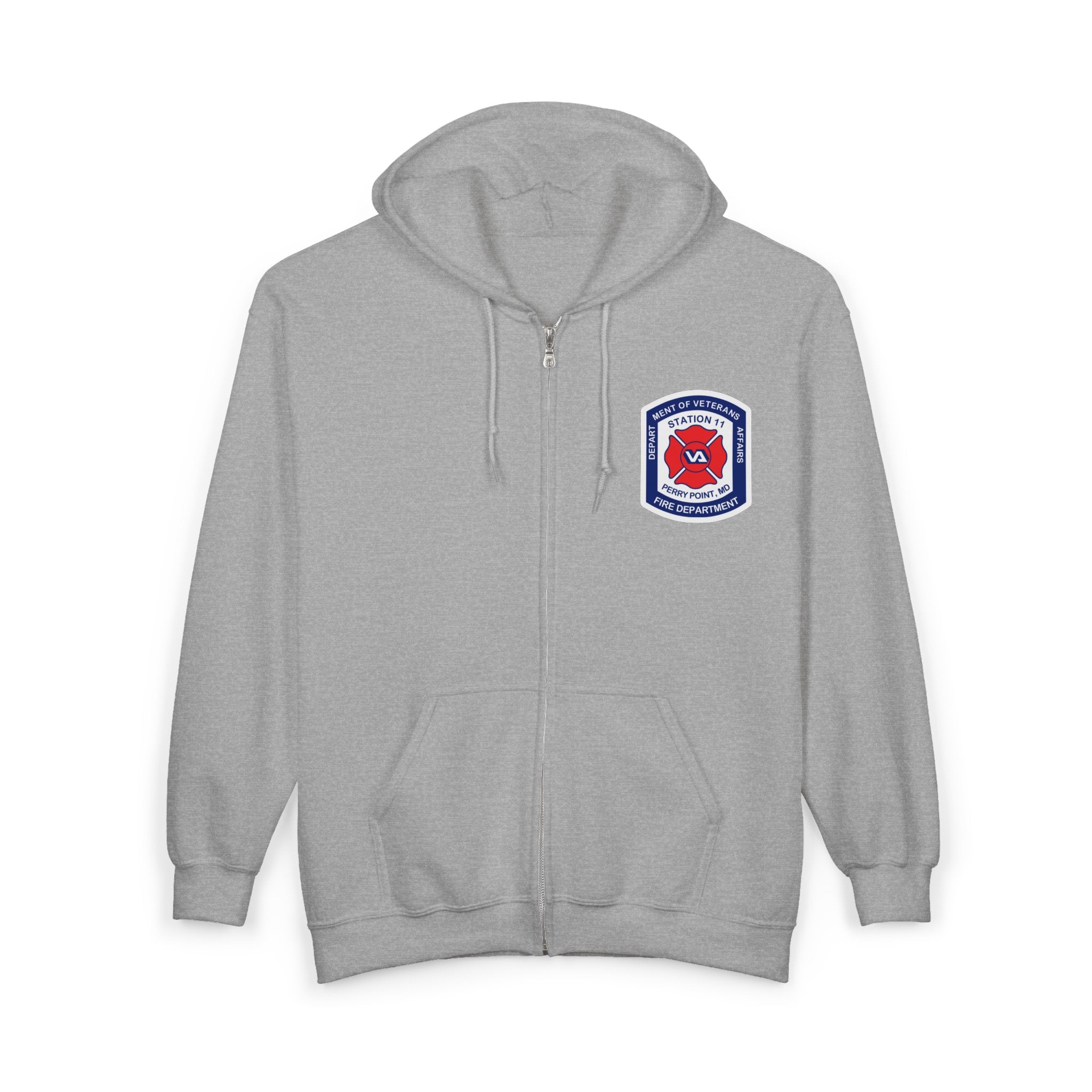 PPFD  Patch -MD Flag - Engine 11 Back  - Zip Front Hoodie