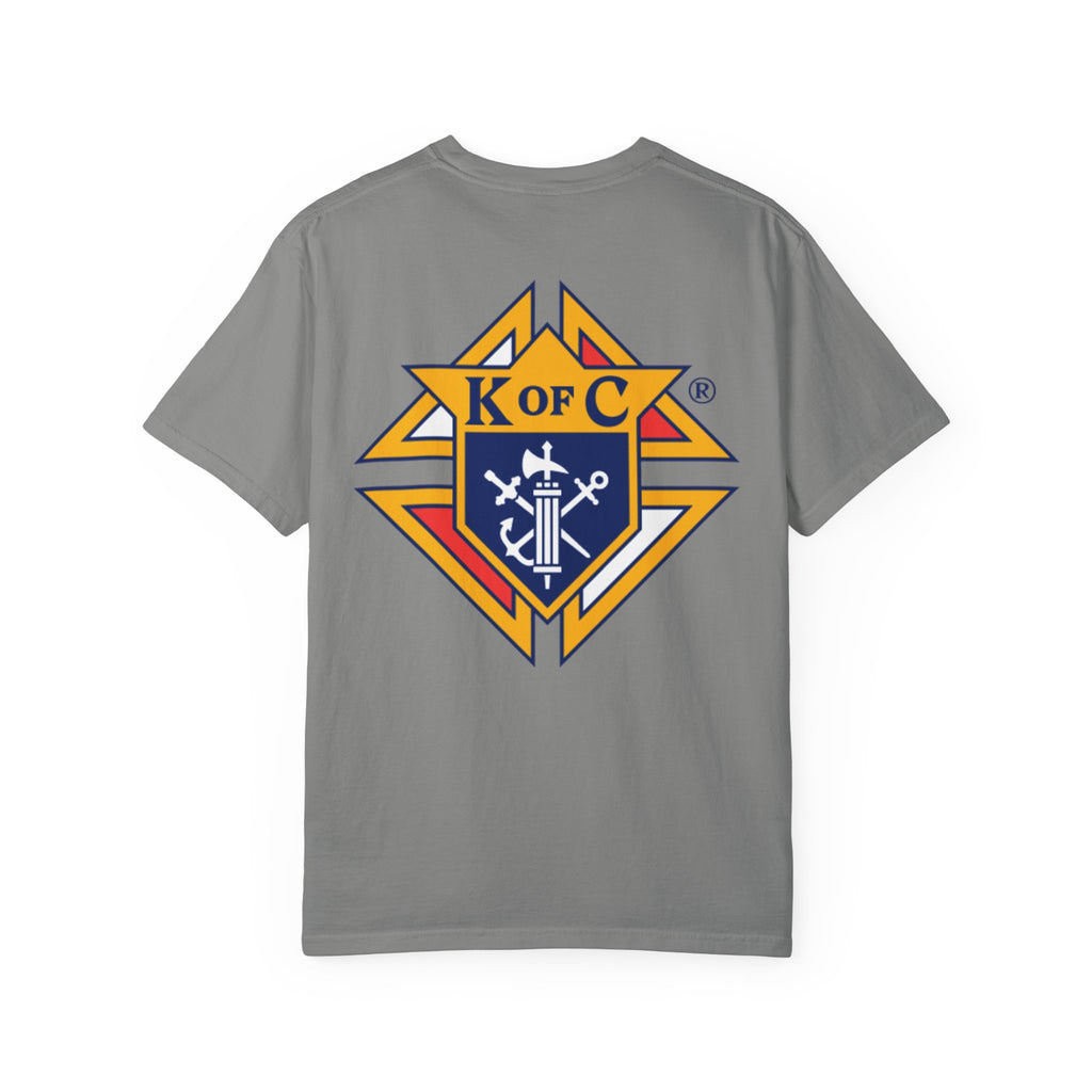 (Comfort Colors) Knights of Columbus Full Color Logo Front and Back