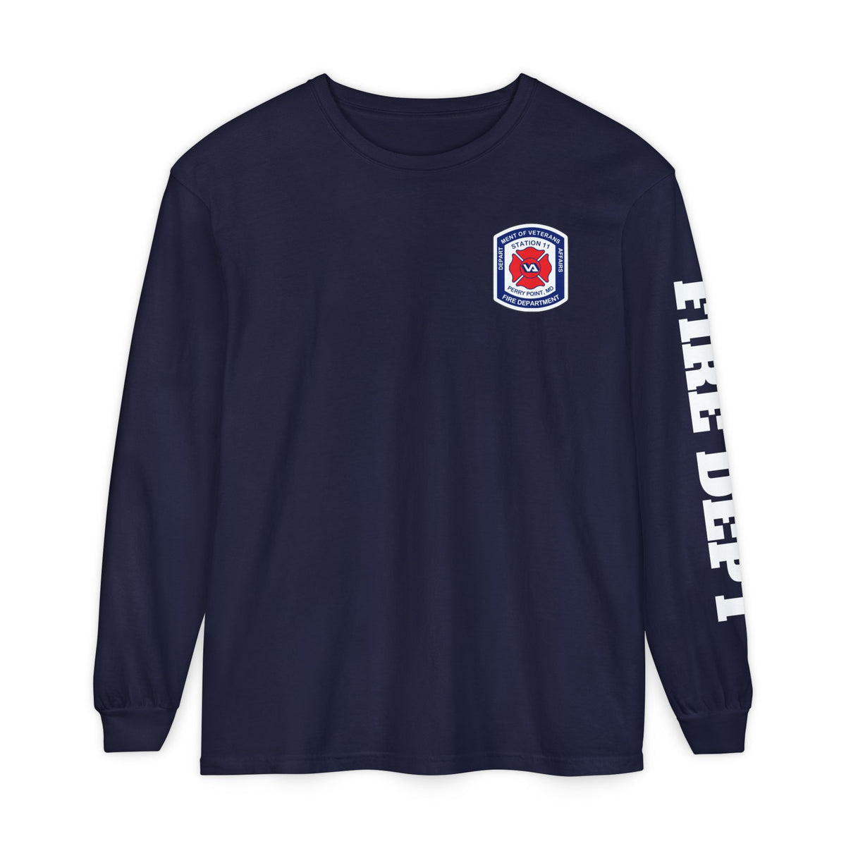 T-Shirt PPFD Patch Front, PPDF Flag Back, FIRE DEPT Left Sleeve
