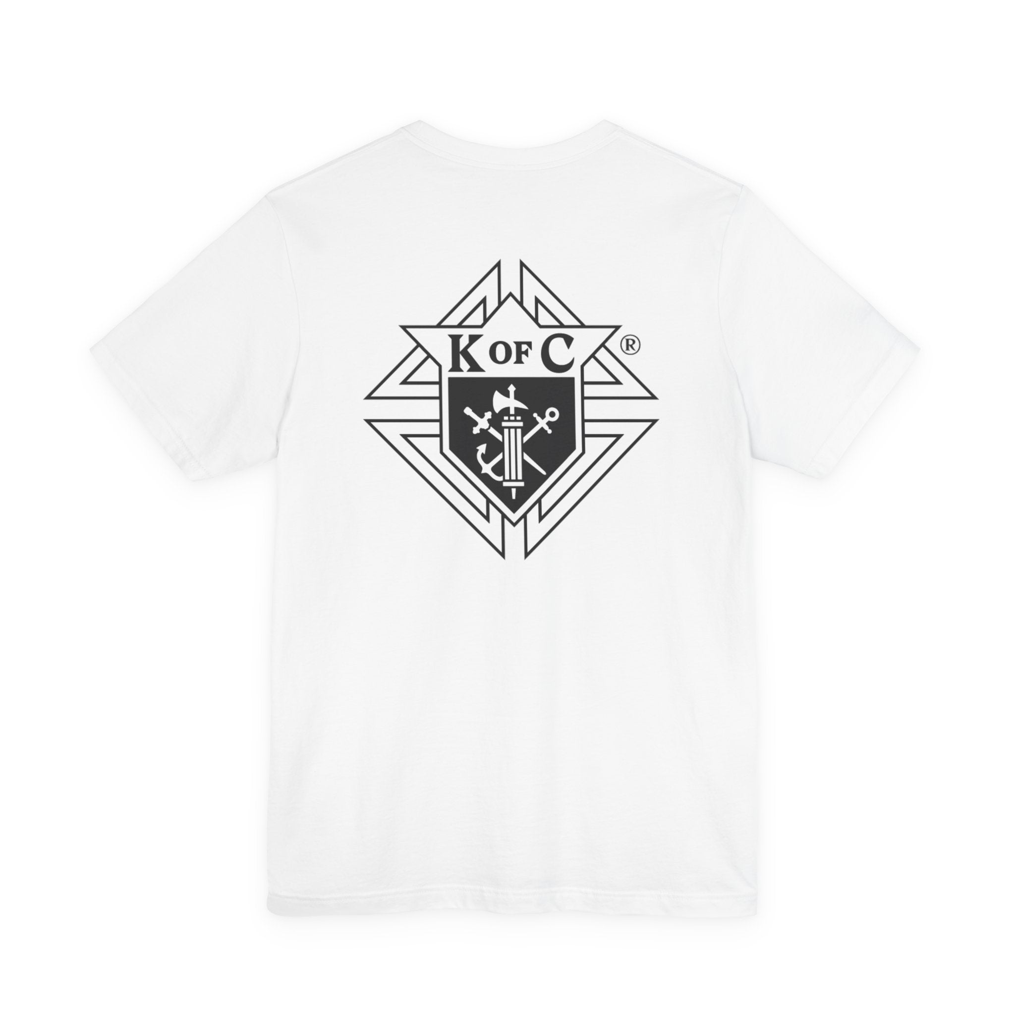 (Bella Canvas) Knights of Columbus White Logo T-Shirt