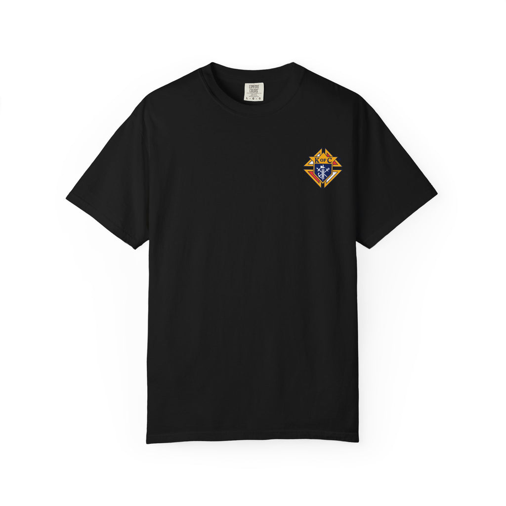 (Comfort Colors) Knights of Columbus Full Color Logo Front and Back