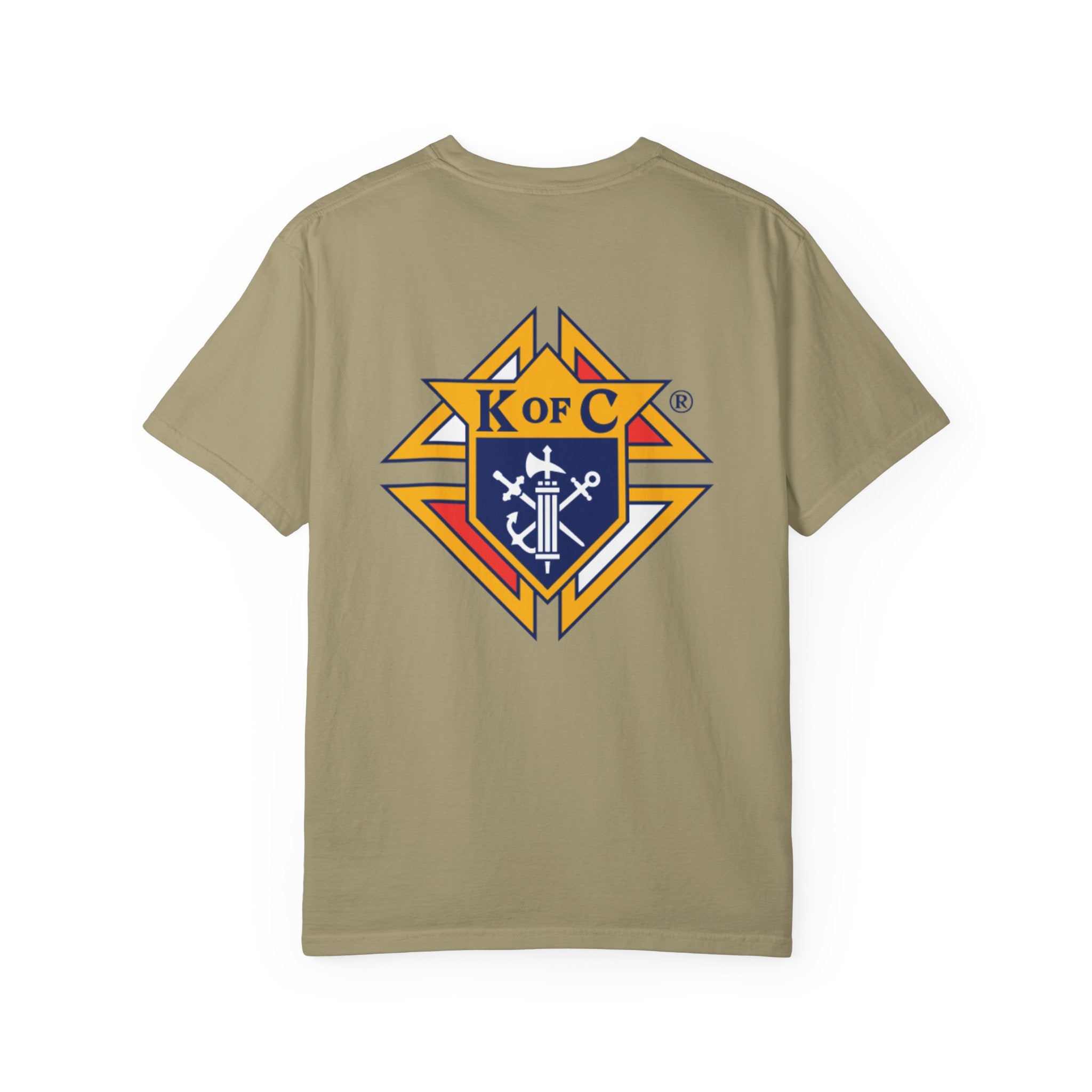 (Comfort Colors) Knights of Columbus Full Color Logo Front and Back