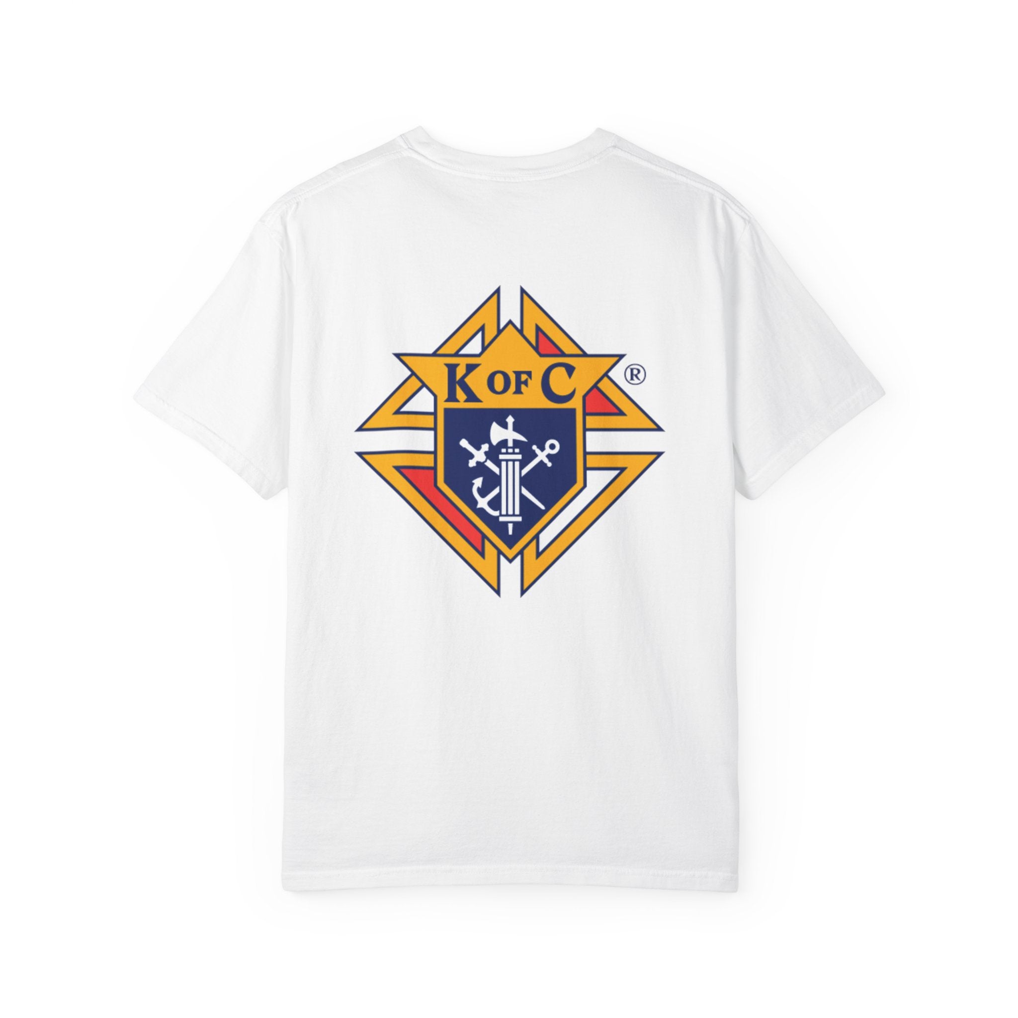 (Comfort Colors) Knights of Columbus Full Color Logo Front and Back
