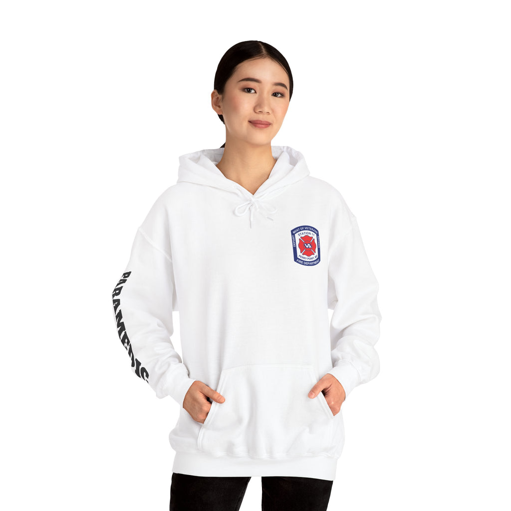 Patch Hoodie - PPFD 11 Back - PARAMEDIC Sleeve - Hooded Sweatshirt