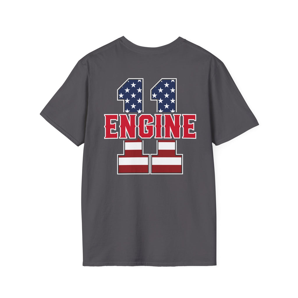 PPFD Logo-US-Flag--Engine-11 100% Cotton Tee