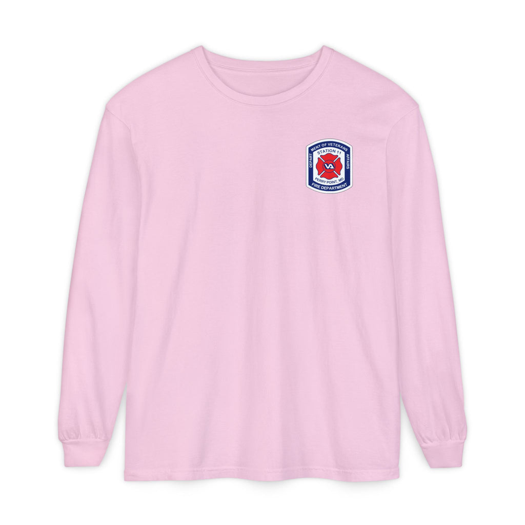 Firefighter Badge Long Sleeve T-Shirt PPFD Patch Front Only