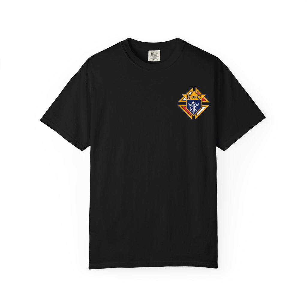 (Comfort Colors) Knights of Columbus Full Color Logo Front and Back