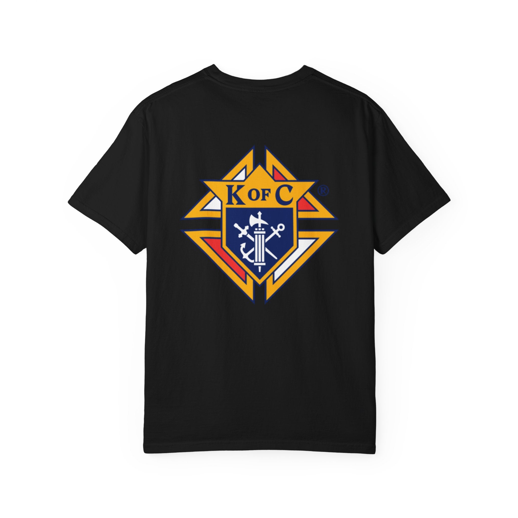 (Comfort Colors) Knights of Columbus Full Color Logo Front and Back