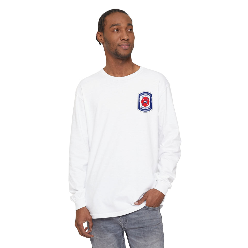 Firefighter Badge Long Sleeve T-Shirt PPFD Patch Front Only