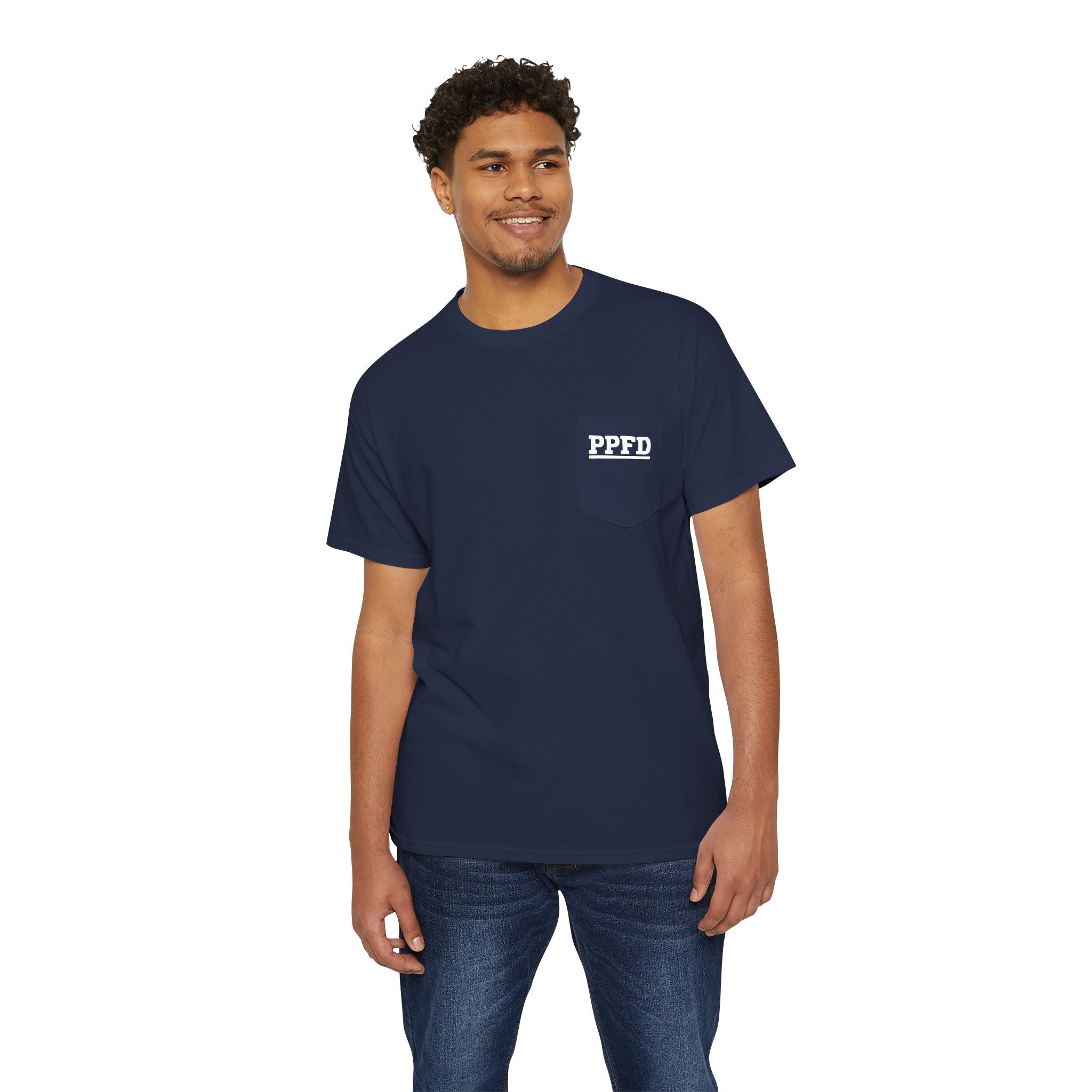 Pocket Tee — Minimal 'PFFD' Logo Cotton Pocket T-Shirt