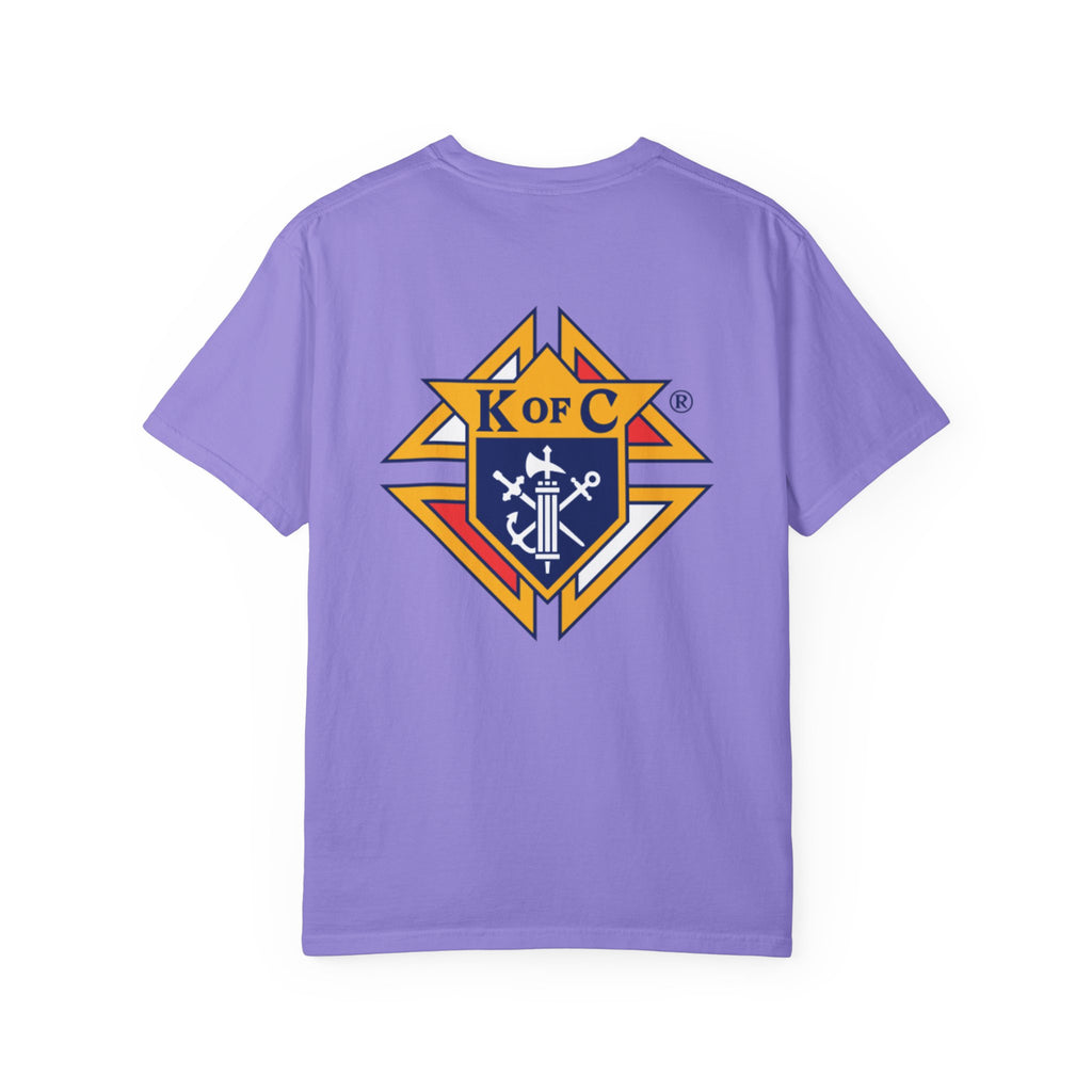 (Comfort Colors) Knights of Columbus Full Color Logo Front and Back