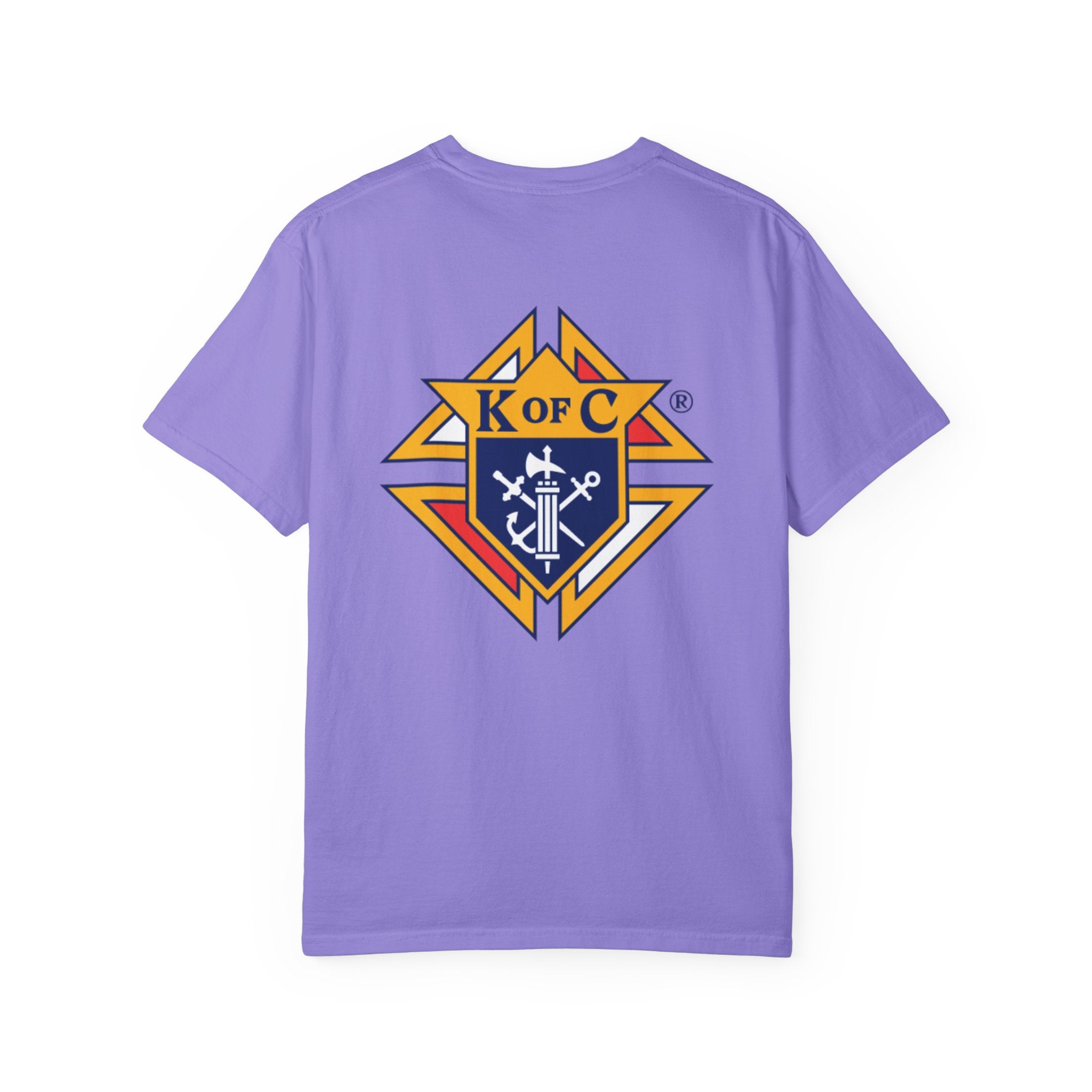 (Comfort Colors) Knights of Columbus Full Color Logo Front and Back