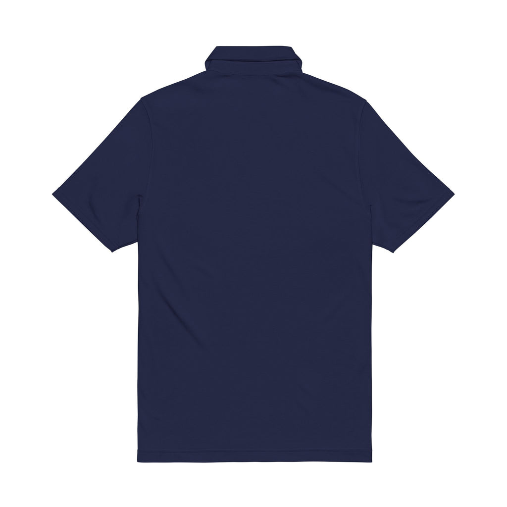Embroidered White Polo Shirt — Classic Crest Men’s Golf & Casual Performance Shirt