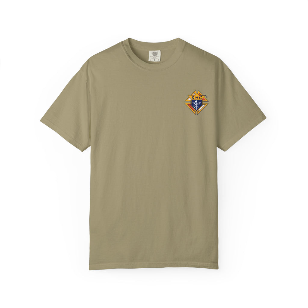 (Comfort Colors) Knights of Columbus Full Color Logo Front and Back