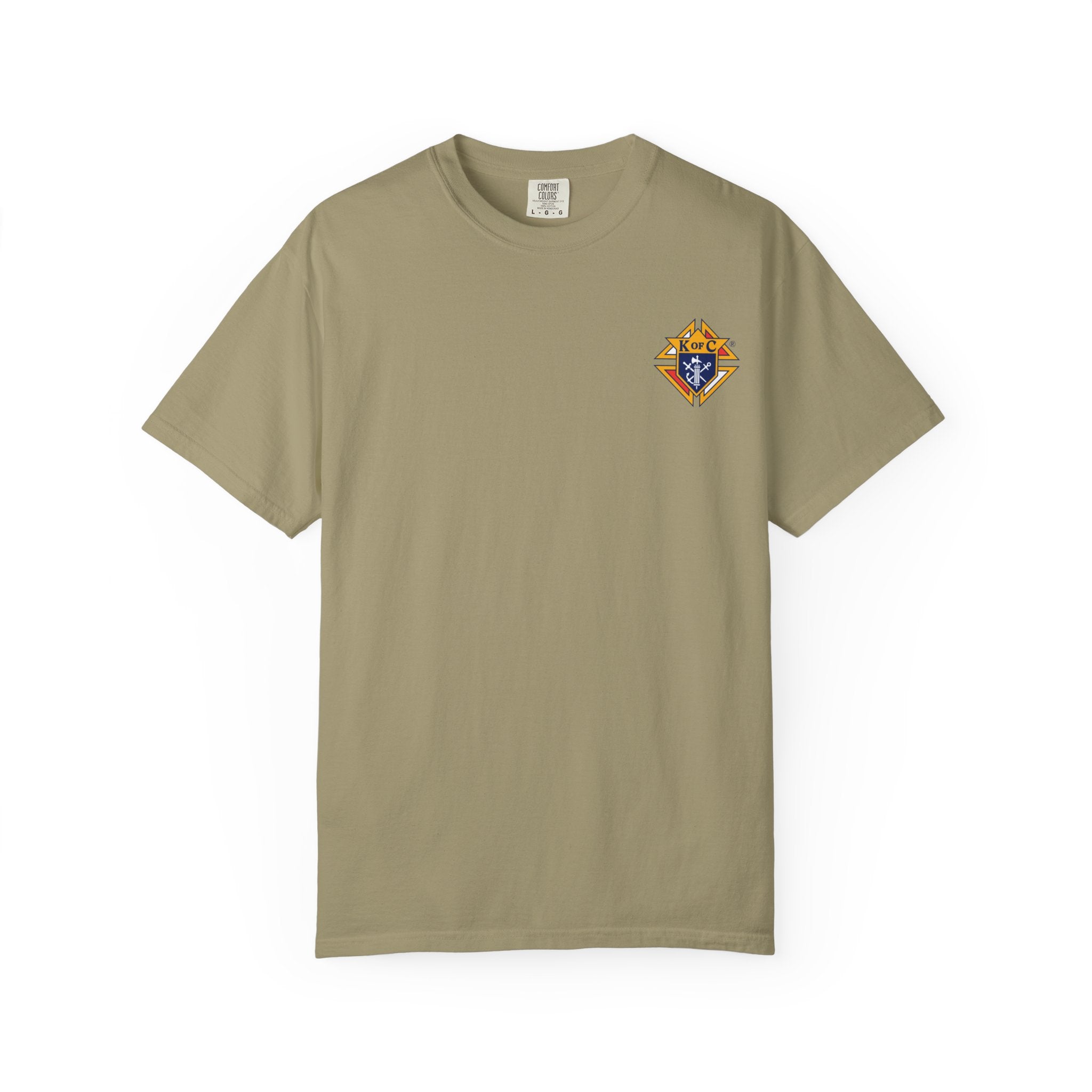 (Comfort Colors) Knights of Columbus Full Color Logo Front and Back
