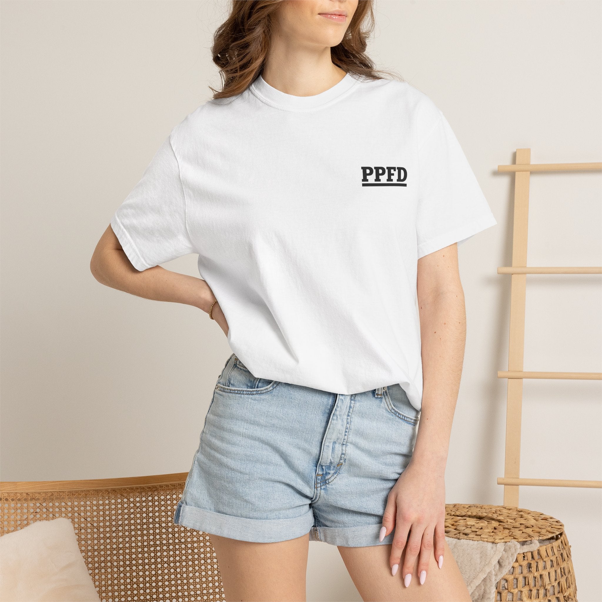 Minimal 'PFFD' Logo Cotton Pocket T-Shirt