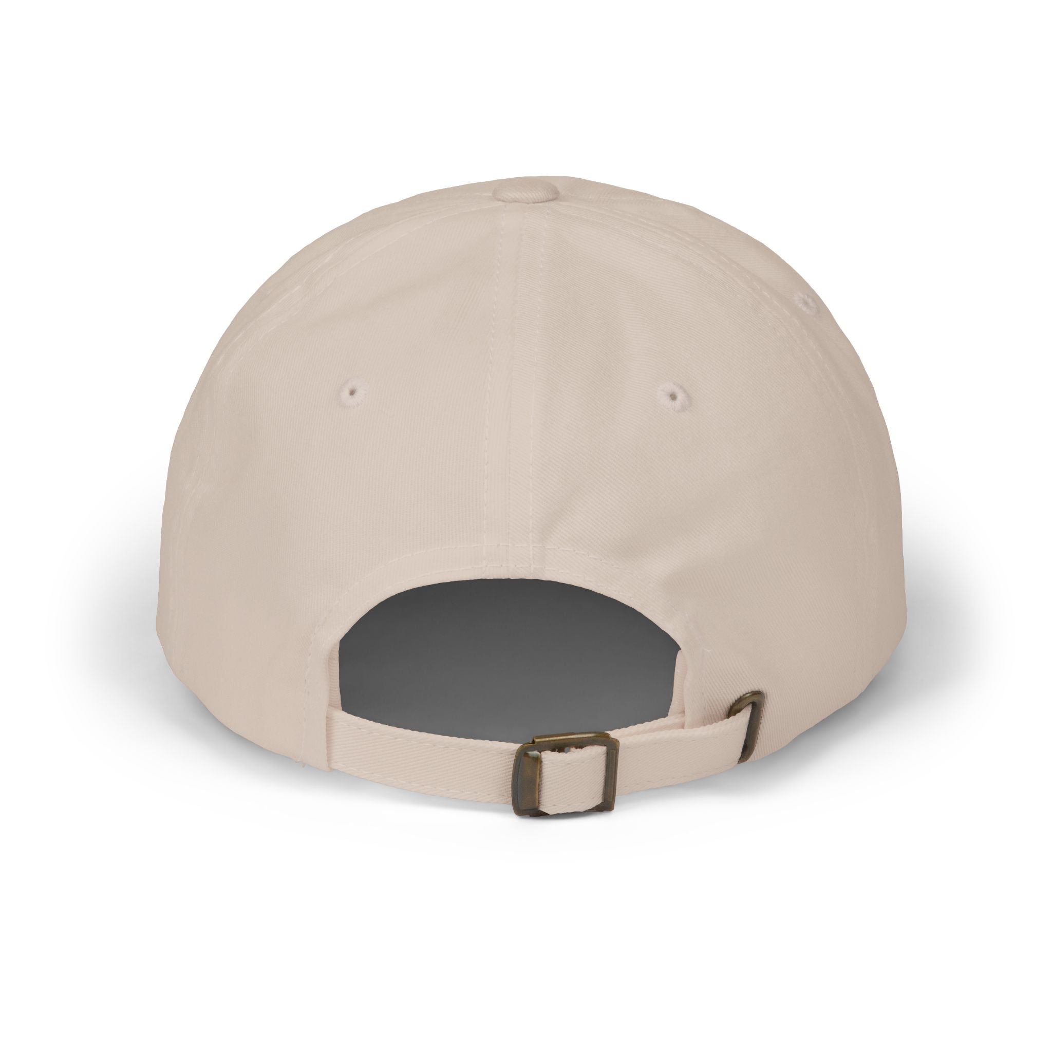 Knight Emblem EMBROIDERED — Classic White Baseball Hat with Gold & Blue Crest