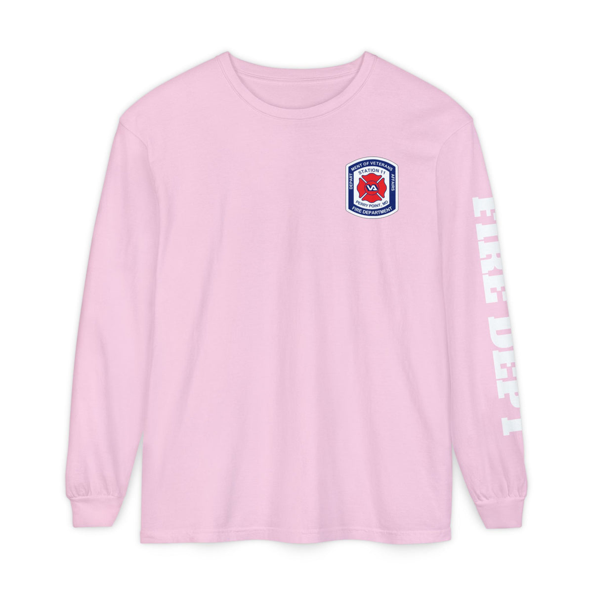 T-Shirt PPFD Patch Front, PPDF Flag Back, FIRE DEPT Left Sleeve
