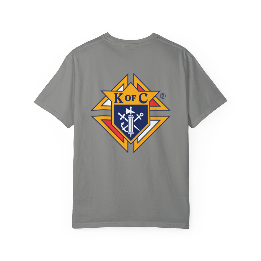 (Comfort Colors) Knights of Columbus Full Color Logo Front and Back