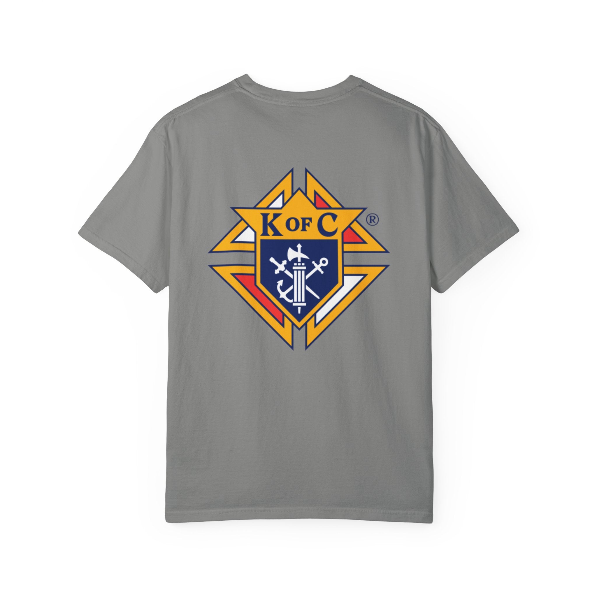 (Comfort Colors) Knights of Columbus Full Color Logo Front and Back