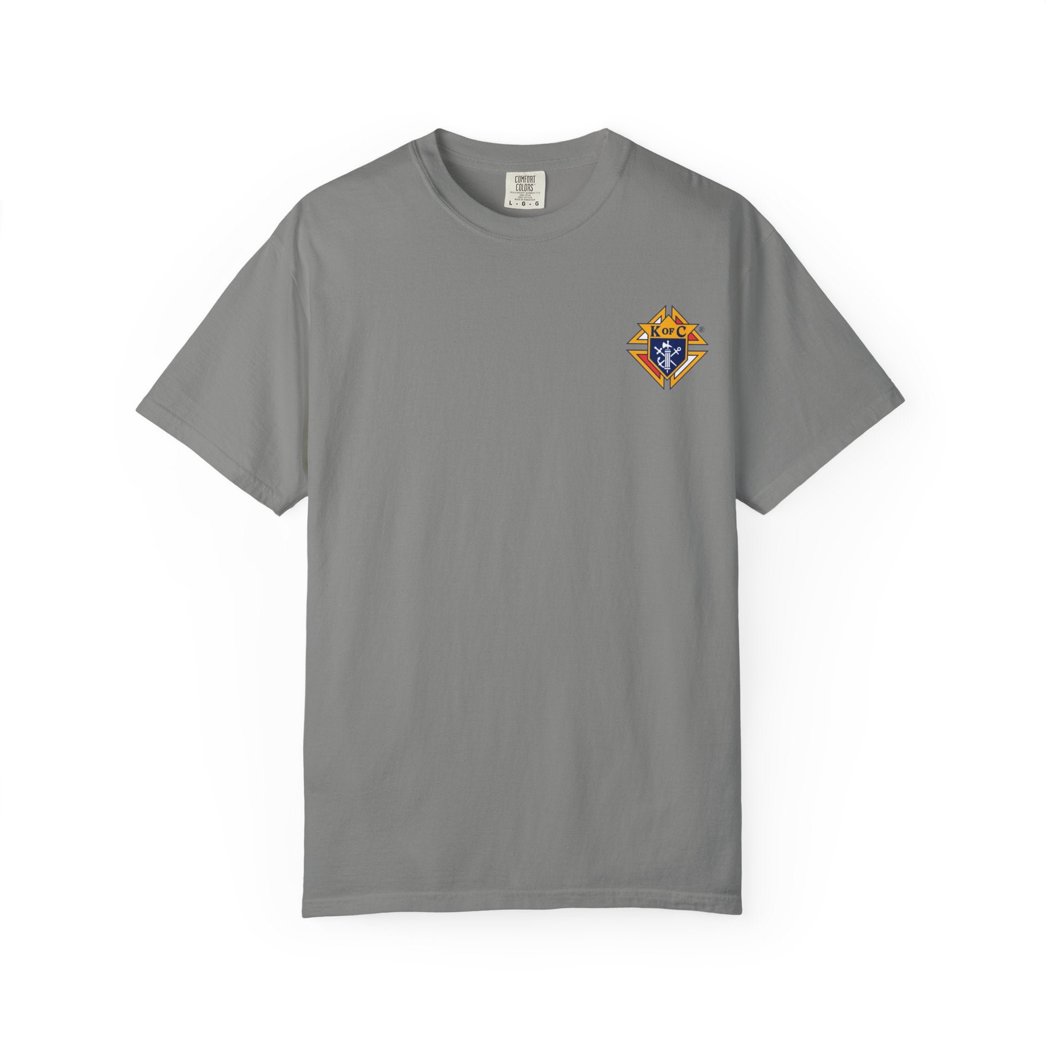 (Comfort Colors) Knights of Columbus Full Color Logo Front and Back