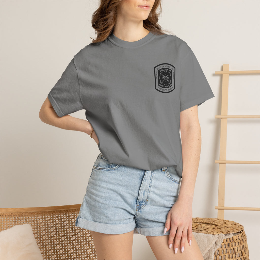 PPFD Logo-Marine-11-Merman- Comfort Colors 100% Cotton Tee
