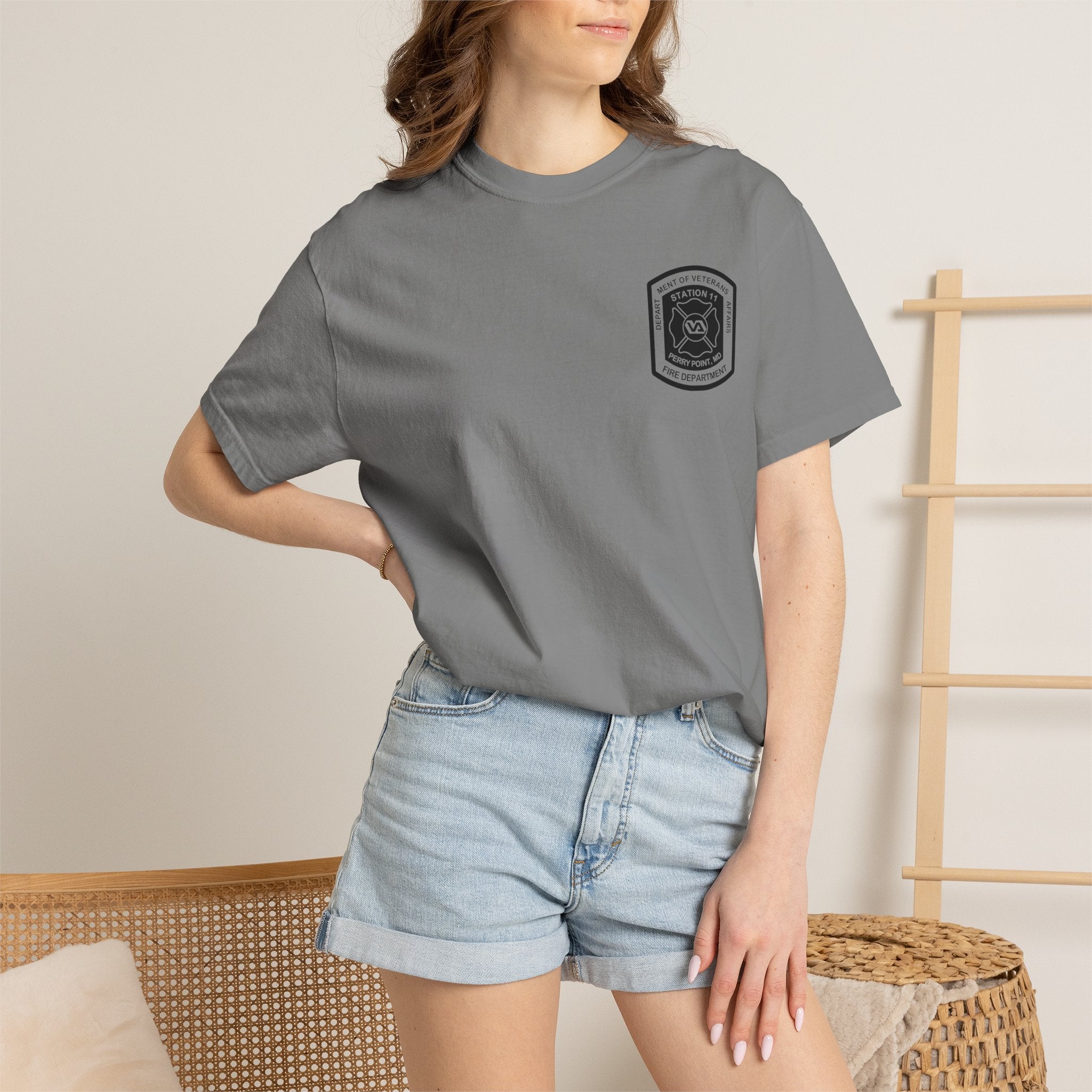 PPFD Logo-Marine-11-Merman- Comfort Colors 100% Cotton Tee