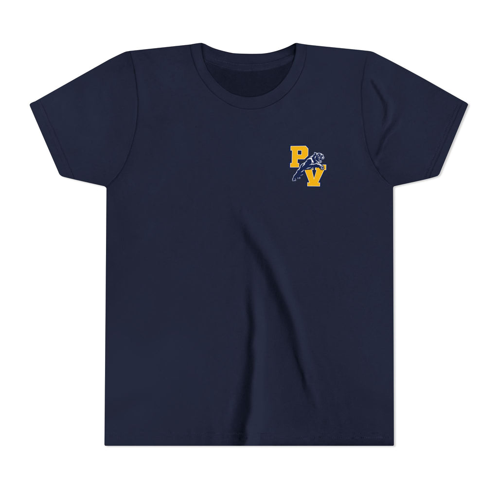 Youth Football 'Attack the Ball' Short Sleeve Tee - Panther Defense Graphic